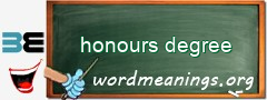 WordMeaning blackboard for honours degree